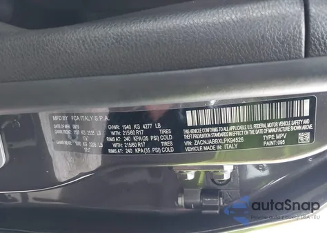 2020 Jeep Renegade Latitude Fwd from USA, damaged, VIN ZACNJABBXLPK94526